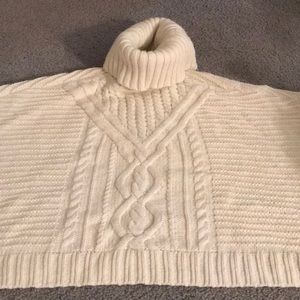 Girls Gap kids cable-knit turtleneck poncho